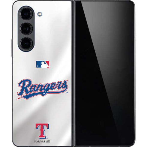 MLB Texas Rangers Home Jersey Galaxy Z Fold5 5G Skin